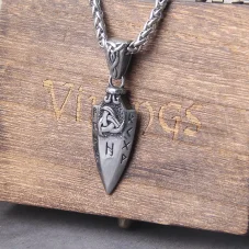 Vikingský náhrdelník z chirurgickej ocele - Odinova kopia Gunkir