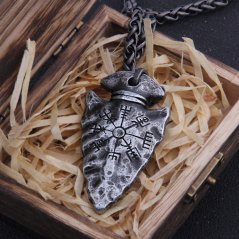 Vikingský náhrdelník z chirurgickej ocele - Vegvisir