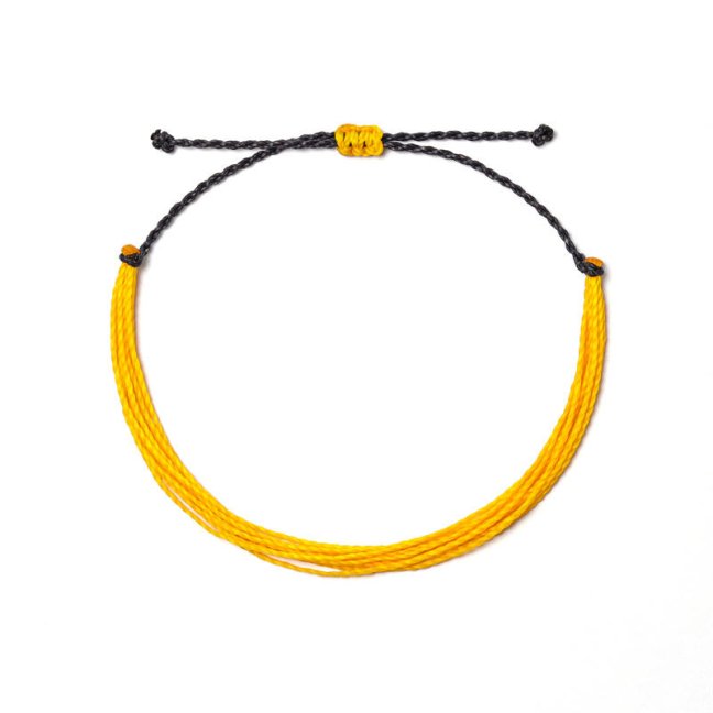 Šnúrkový BOHO náramok - YELLOW
