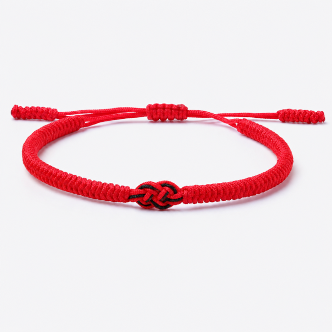 Tibetský náramok - RED DOUBLE KNOT II Tibetský náramok - RED DOUBLE KNOT II