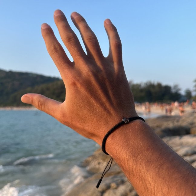 Tibetský náramek pro štěstí - BLACK KNOT