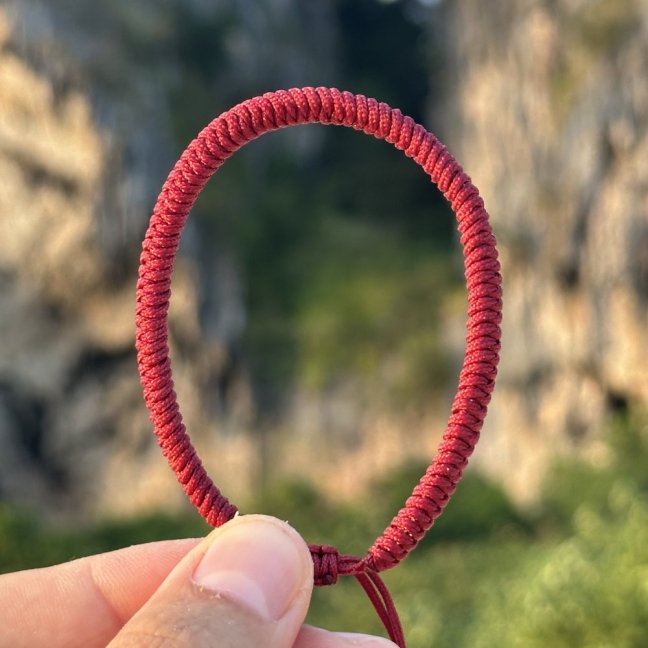 Tibetský náramok - BURGUND