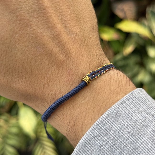 Tibetský náramek pro štěstí - UNITE BLUE