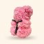 Medvídek z růží 25 cm - růžový