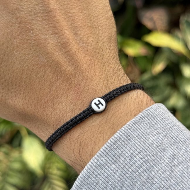 Náramky pro páry s iniciály - Macrame