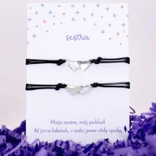 Provázkové náramky pro sestry - MINI SRDÍČKA