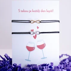 Strieborné náramky pre páry - NEKONEČNO