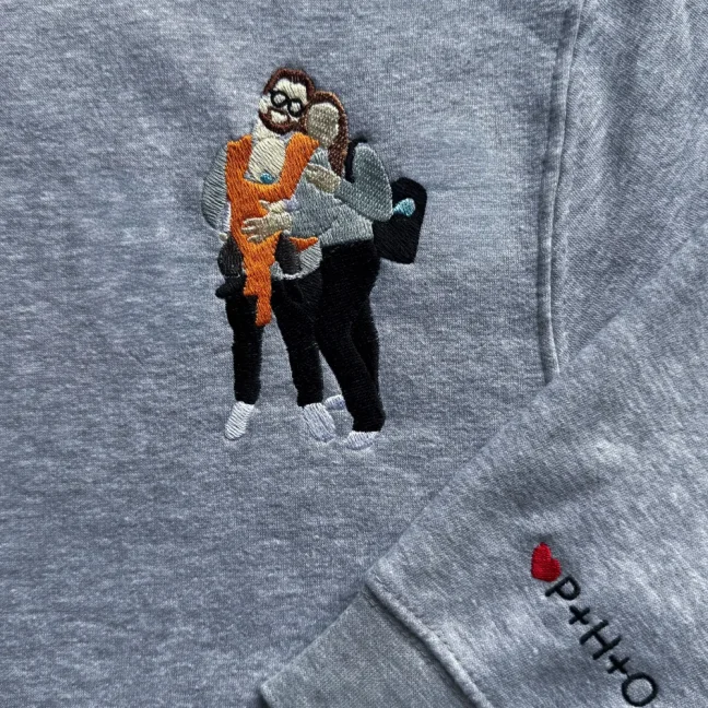 Mikina s vlastní výšivkou