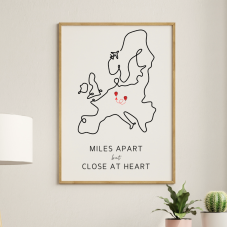 Plakát - Dálka nás nezastaví mapa Evropy