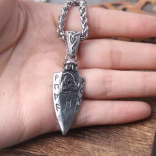 Vikingský náhrdelník z chirurgickej ocele - Odinova kopia Gunkir