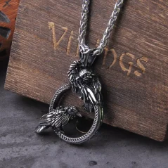 Vikingský náhrdelník - Hugin a Munin