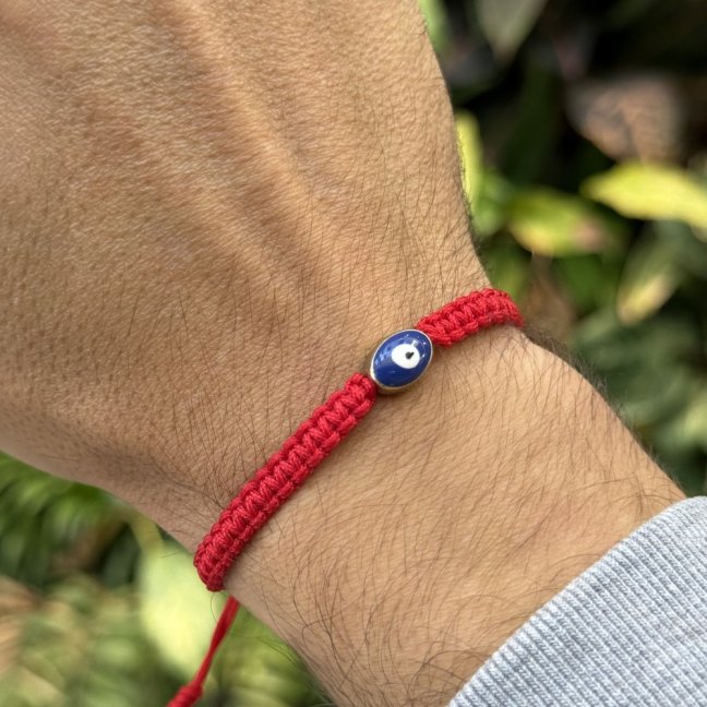 Náramok Evil Eye - Macrame Red