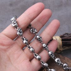 Vikingský náhrdelník z chirurgickej ocele - Skull
