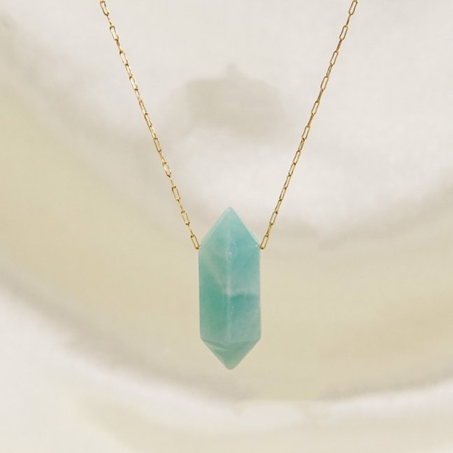 Náhrdelník hexagonek s minerálem - Amazonit