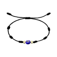 Kabbalah náramek 7 uzlů - BLACK EVIL EYE