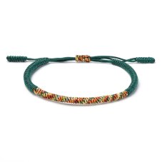 Tibetský náramek pro štěstí - ZELENÝ III