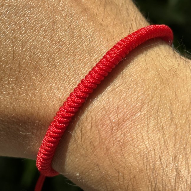 Tibetský náramek pro štěstí - ČERVENÝ