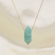 Náhrdelník hexagonek s minerálem - Amazonit