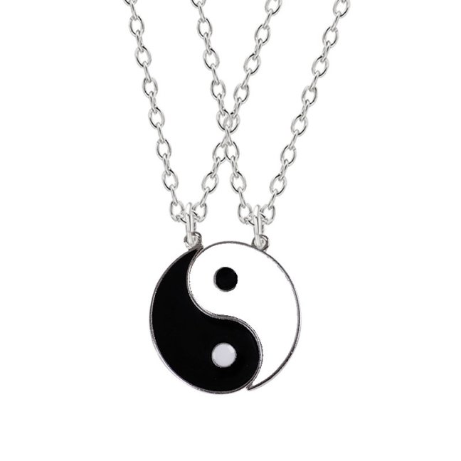 Retiazky pre páry - YIN YANG SILVER