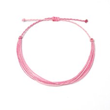Provázkový BOHO náramek - PINK