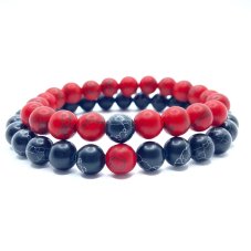 Náramky pre páry - Yin a Yang Red
