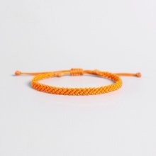 Pletený macrame náramek - ORANGE