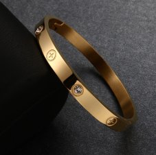 Dámsky náramok BANGLE SCREW DOTS GOLD