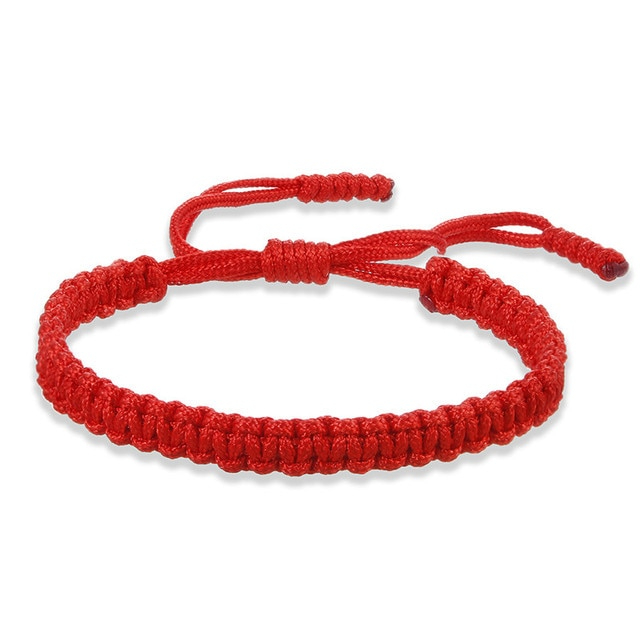 Červený kabbalah náramok - MACRAME