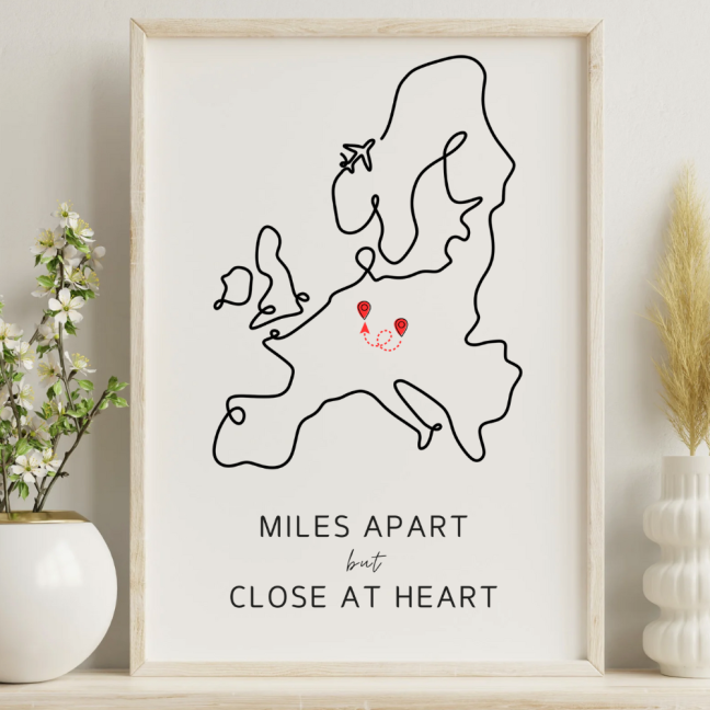Plakát - Dálka nás nezastaví mapa Evropy