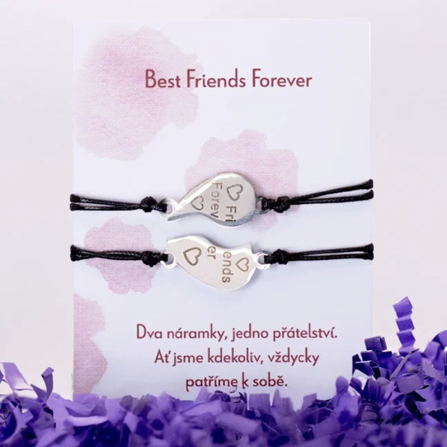 Provázkové náramky přátelství - FRIENDS FOREVER