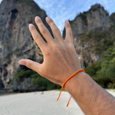 Tibetský náramok - ORANŽOVÝ THIN