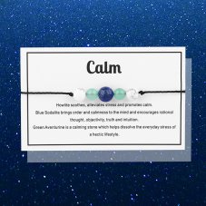 Šnúrkový náramok s minerálmi - CALM