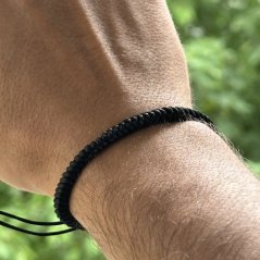 Tibetský náramek pro štěstí - ČERNÝ STRONG