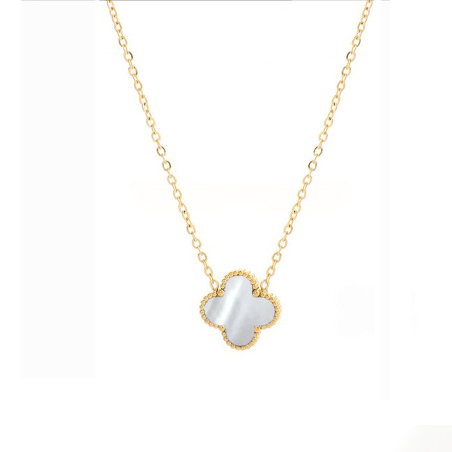 Retiazka z chirurgickej ocele - Biely Clover Retiazka z chirurgickej ocele - Biely Clover