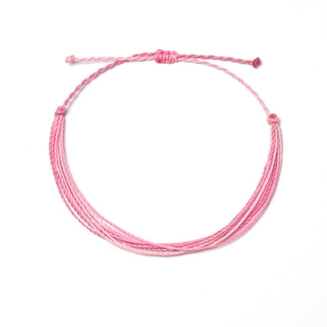 Provázkový BOHO náramek - PINK