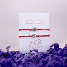 Šnúrkové náramky pre páry - KOMPAS MINI