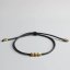 Budhistický náramek pro štěstí - 3 COOPER BEADS BLACK