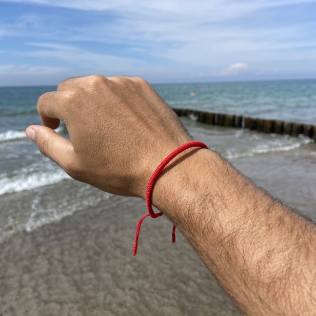 Tibetský náramek pro štěstí - ČERVENÝ THIN