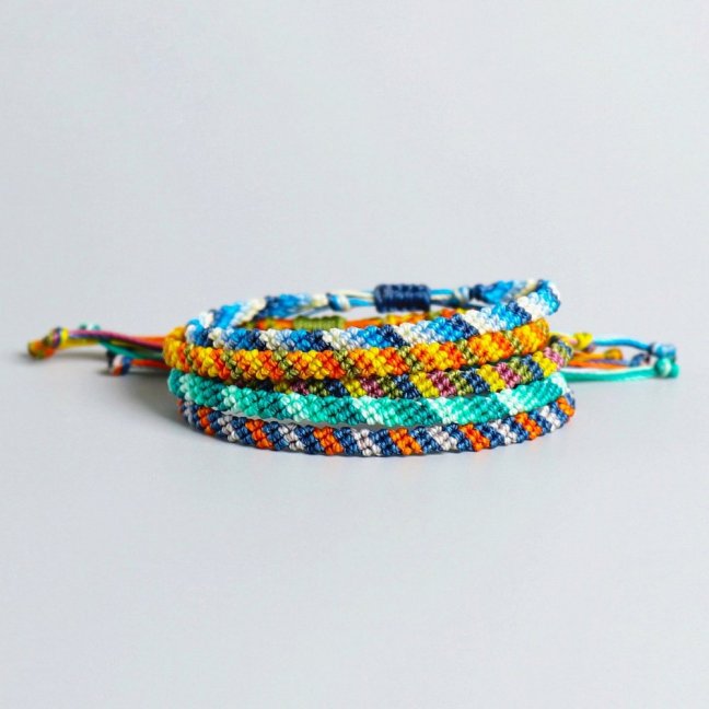 Pletený macrame náramok - OCEAN