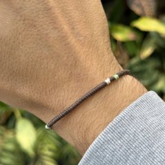 Provázkový náramek - TIBET BROWN