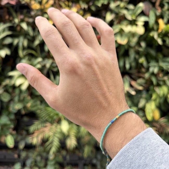 Šnúrkový náramok - TIBET GREEN