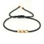 Budhistický náramek pro štěstí - 3 COOPER BEADS BLACK