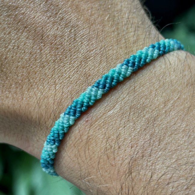 Pletený macrame náramok - OCEAN