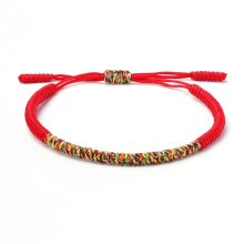 Tibetský náramok - ČERVENÝ III