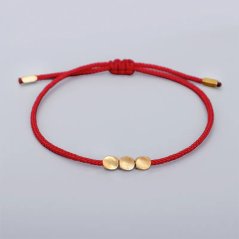 Budhistický náramek pro štěstí - 3 COOPER BEADS
