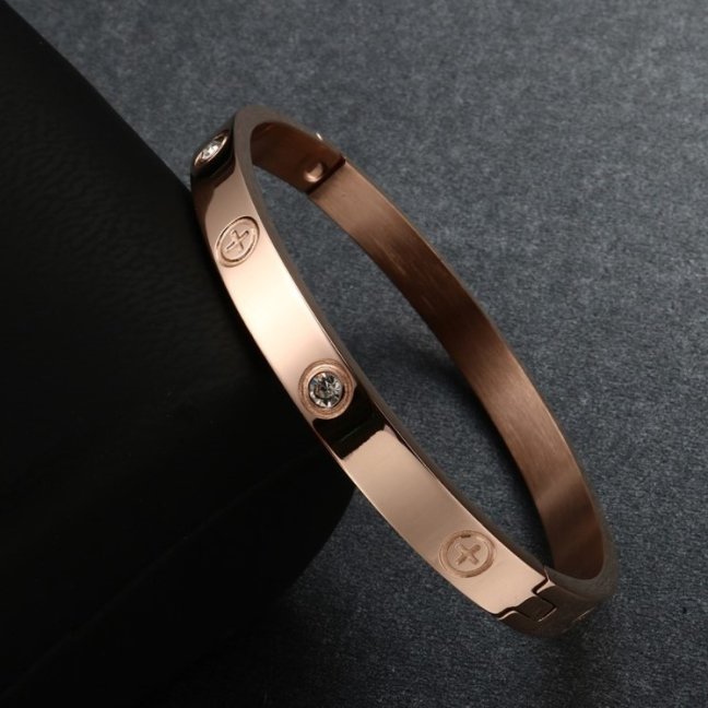 Dámský náramek BANGLE CRYSTAL ROSE GOLD