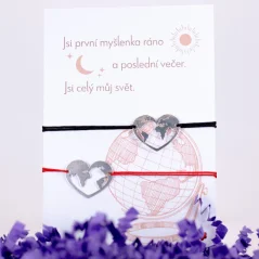 Stříbrné náramky pro páry - SVĚT