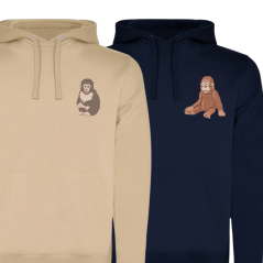 Mikiny pre páry s výšivkou - Punch a Plyšák