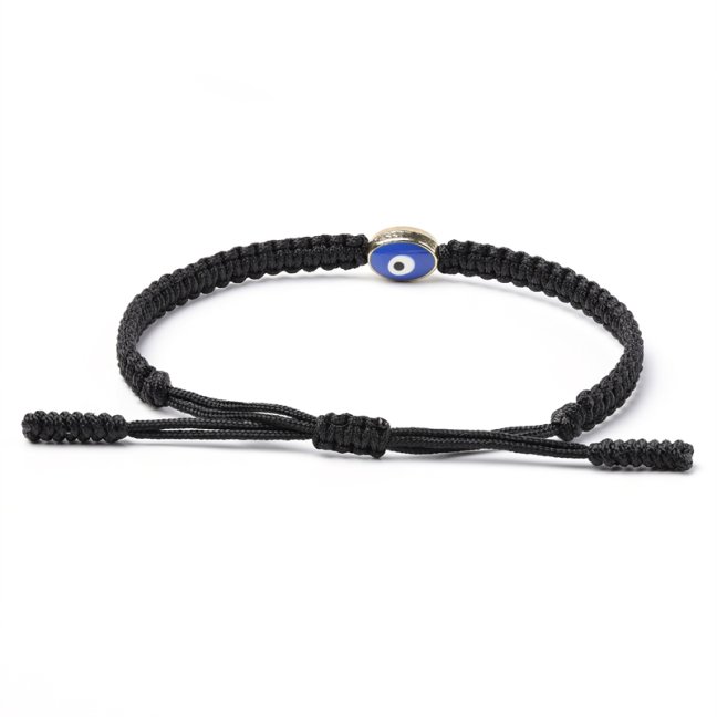 Náramek Evil Eye - Macrame Black