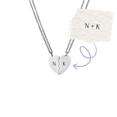 Retiazky pre páry z chirurgickej ocele - SRDIEČKO